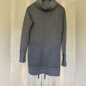 Athleta Gray Funnel Neck Pull Over Sweatshirt NWOT